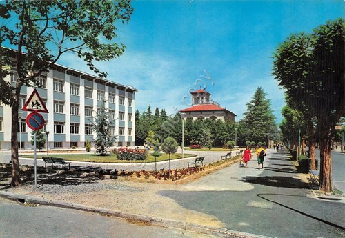 Cartolina Ovada nuove scuole 1983 animata