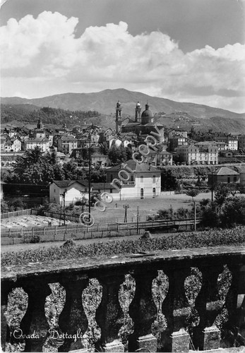 Cartolina Ovada Panorama parziale 1952