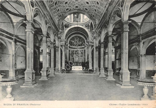 Cartolina Padova Badia di Praglia interno anni '50
