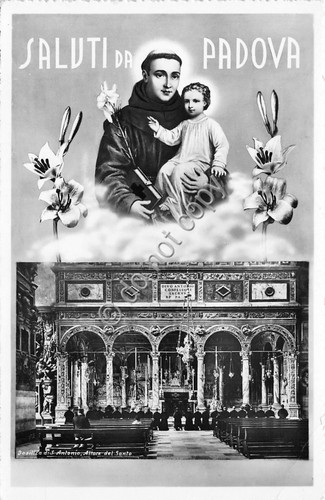 Cartolina Padova Basilica S. Antonio Altare del Santo animata