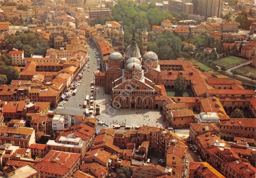 Cartolina Padova Panorama aereo della Chiesa di S. Antonio 1982