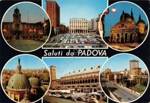 Cartolina Padova vedute 1972