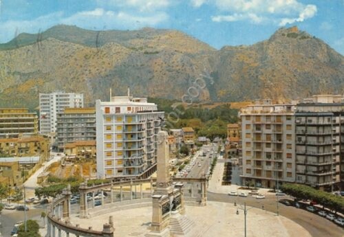 Cartolina Palermo Monte Pellegrino Statua della Libertà anni '70