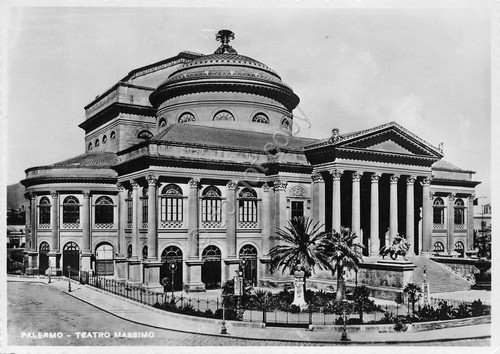 Cartolina Palermo Teatro Massimo anni '50