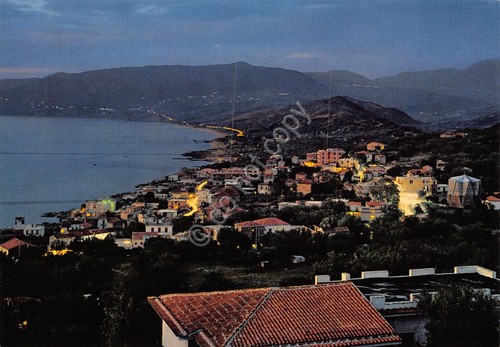 Cartolina Palinuro paese notturno