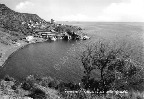 Cartolina Panarea Drautti Baia sotto Castelli 1964