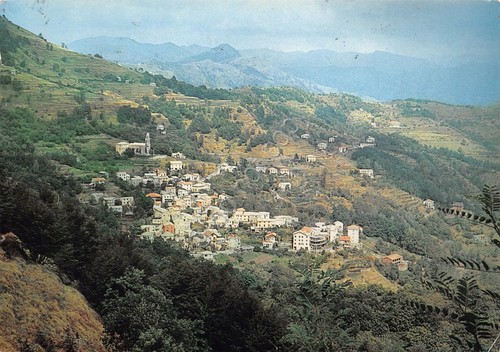 Cartolina Pannesi di Lumarzo panorama 1976