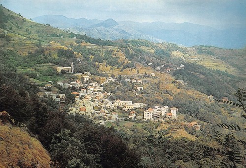Cartolina Pannesi di Lumarzo panorama anni '70