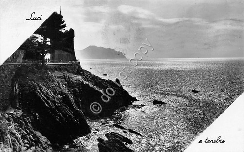 Cartolina Panorama mare luci e tenebre 1941