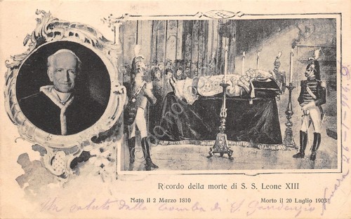 Cartolina Papa Leone XIII ricordo della morte 1903