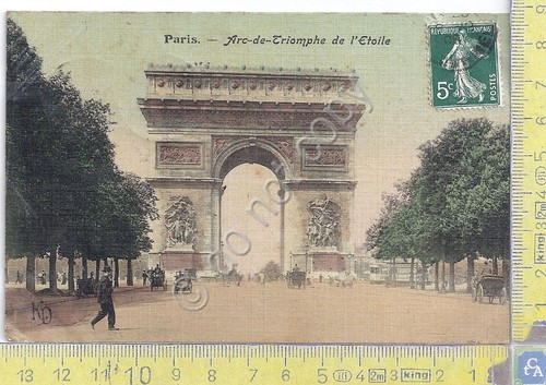 Cartolina Paris - Arc de Triomphe Etoile - Colored - …