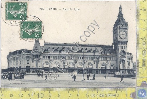 Cartolina Paris - Gare de Lyon - VG Congo Belge …