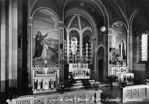 Cartolina Parma Casa di Cura Piccole Figlie Cappella 1972