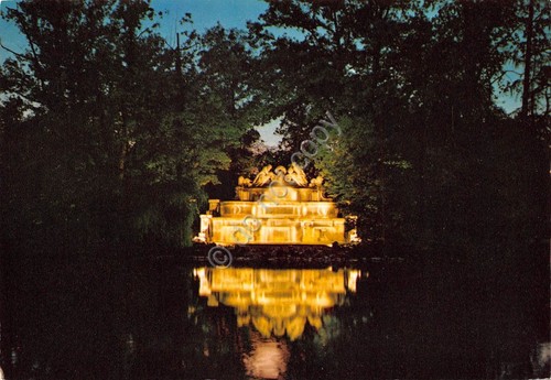 Cartolina Parma Laghetto Parco Ducale Notturno
