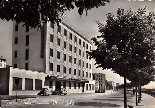 Cartolina Parma Viale Toscanini Hotel Jolly 1956