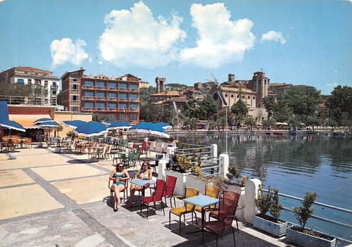 Cartolina Passignano sul Trasimeno Hotel Lido animata 1970