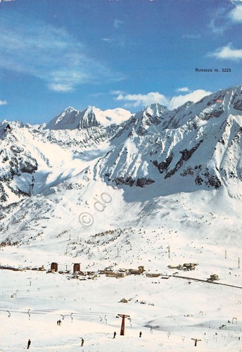 Cartolina Passo del Tonale impianti sciistici