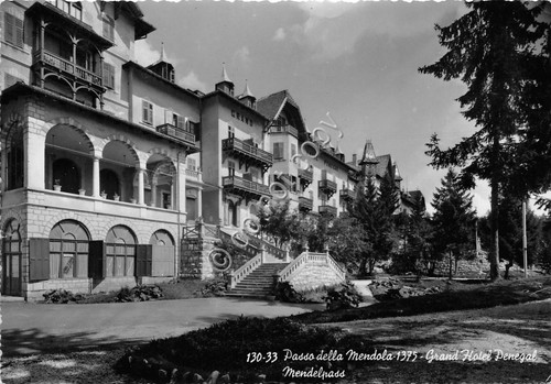 Cartolina Passo della Mendola Grand Hotel Penegal 1955