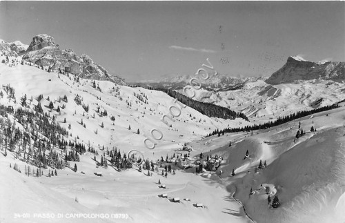 Cartolina Passo di Campolongo 1959 foto Ghedina