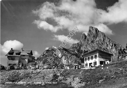 Cartolina Passo Falzarego Sasso di Stria 1958