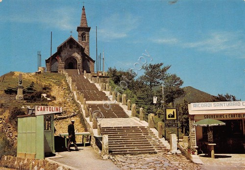 Cartolina Passo La Cisa Santuario Madonna della Guardia negozio cartoline