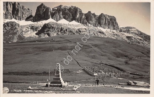 Cartolina Passo Pordoi cimitero animata
