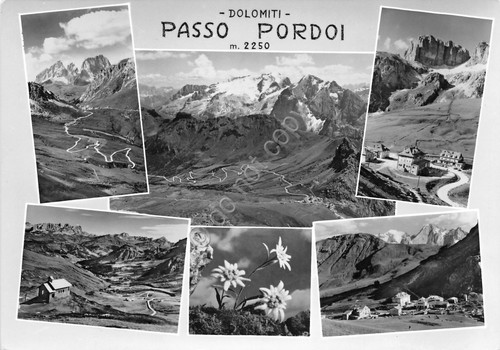 Cartolina Passo Pordoi vedute (Trento)