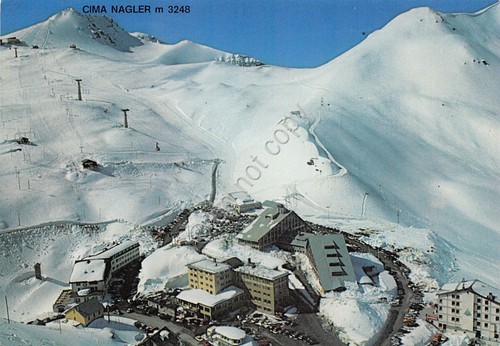 Cartolina Passo Stelvio Vista punta Garibaldi Timbro Pirovano Albergo Quarto