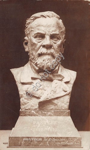 Cartolina Pasteur Busto di E. Drouot