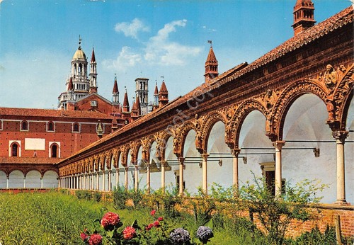 Cartolina Pavia Certosa di Pavia Chiostro Grande