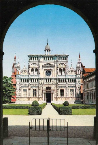 Cartolina Pavia Certosa di Pavia Facciata