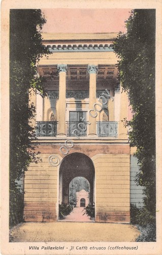 Cartolina Pegli Villa Pallavicini Caffè Etrusco 1932