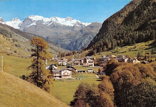 Cartolina Periasc Val D' Ayas Panorama Monte Rosa