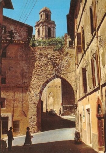Cartolina Perugia Arco dei Tei Campanile di Santa Maria Nuova