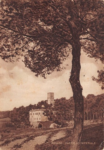 Cartolina Pesaro Castello Imperiale 1952