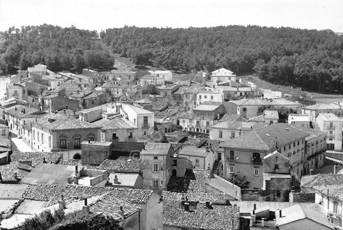Cartolina Pescopagano panorama case 1960
