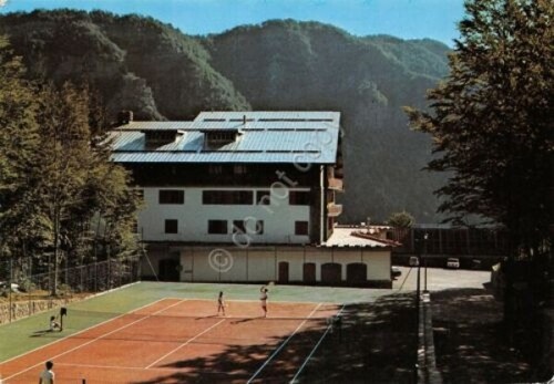 Cartolina Pian di Novello Grand Hotel campo da tennis