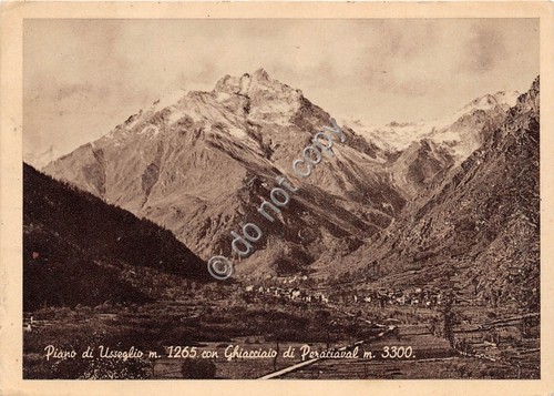 Cartolina Piano di Usseglio Ghiacciaio di Peraciaval 1951