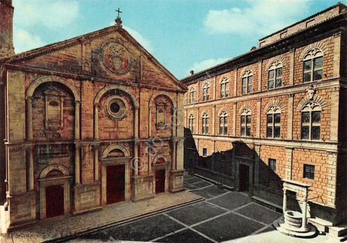 Cartolina Pienza Cattedrale e Palazzo Piccolomini (Siena)