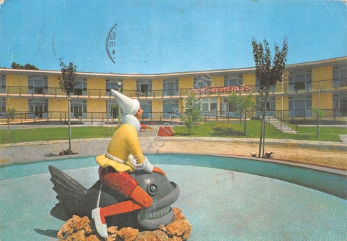 Cartolina Pietra Ligure Istituto Santa Corona Pinocchio 1962