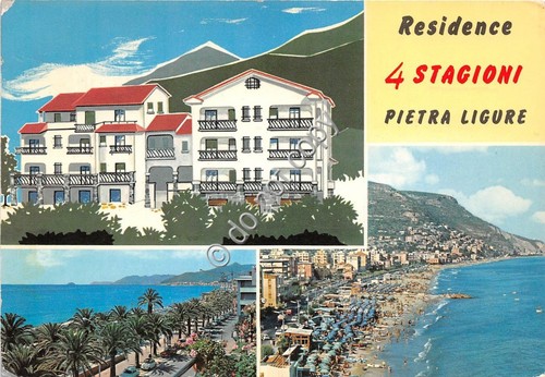Cartolina Pietra Ligure Residence 4 Stagioni vedutine