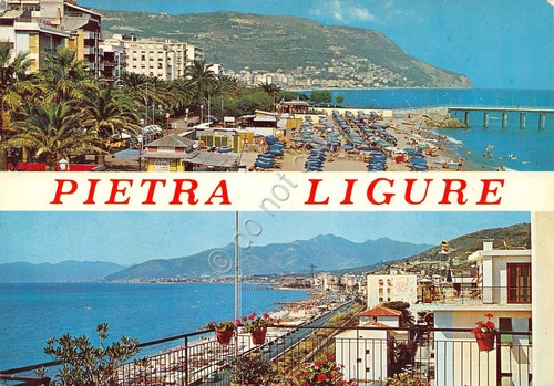 Cartolina Pietra Ligure vedute 1969 (Savona)