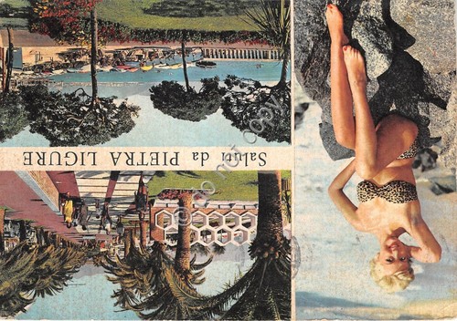 Cartolina Pietra Ligure vedute varie 1964 Pin Up (Savona)