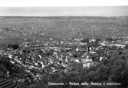 Cartolina Pietrasanta veduta della Marina e Panorama dall'alto anni '60