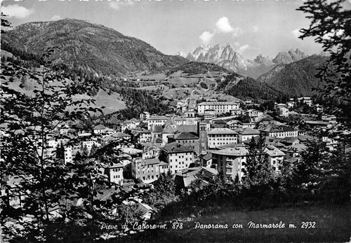 Cartolina Pieve di Cadore Panorama Marmarole 1959 (Belluno)