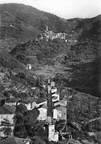 Cartolina Pigna e Castelvittorio panorama anni '50