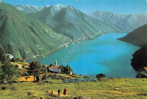 Cartolina Pigra Lago di Como animata 1975 grinze