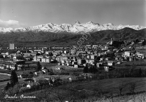 Cartolina Pinerolo Panorama 1987