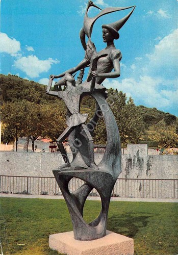 Cartolina Pinocchio e la Fata a Collodi Parco Monumentale