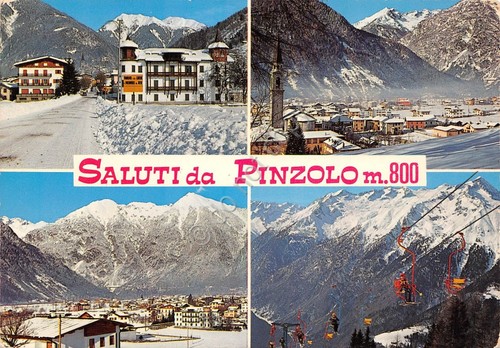 Cartolina Pinzolo 4 vedute (Trento)